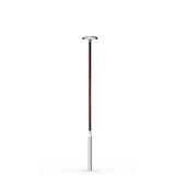 Wooden pole SAGA 6W RAL 9006/SAFFRON