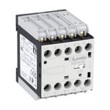 Three-pole contactor, IEC operating current Ie (AC3) = 9A, DC coil, 48VDC, 1NO auxiliary contact, rear PCB solder pin