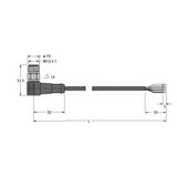 Actuator and Sensor Cable, PVC Connection Cable   WSCV4.5T-1/TEL