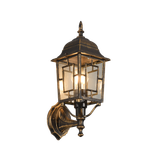 Volturno wall lamp E27 antique rust lantern upwards