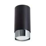 CEILING LAMP NERO 12.5 BLACK/CHROME 1XGU10