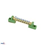 TERMINAL BLOCK ON FLAT ISULATORS 6x9 GREEN