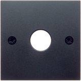 Centre plate for aerial socket 1-hole, B.3/B.7, anthracite matt