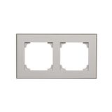 Double frame, aluminum, black base