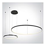 63150A/B/W BLACK 2x RINGS 40cm/100cm 65W WW IP20 230V DIM