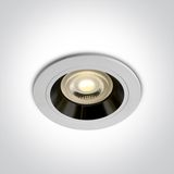 WHITE GU10 10W BLACK REFLECTOR DARK LIGHT