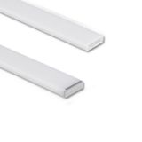 Attached aluminum profile PB1, 17x5mm, Whitey diffus., 2m