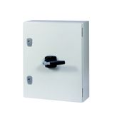 DMV-400/3/SE5/P-G Switch-disconnector, DMV, 400 A, 3 pole, STOP function, with grey knob, in steel enclosure, 11 mm connection bore