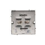 IP44 single socket outlet with frame seal - transparent flap, 16A, black matt