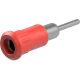 4 mm socket, round plug connection, mounting Ø 8.2 mm, red, 64.3011-22
