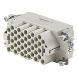 HDC insert, Female, 500 V, 16 A, Number of poles: 40, Crimp connection, Size: 6