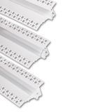 Built-in aluminum profile AV for plasterboard, 95x34mm, clear diff., white 1m