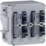 Push-button mod. 2gang surface-/flush-mounted, BCU, KNX-W.1, grey gl./