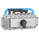 Switch. Network-0-Reserve, with auxiliary terminal (AUX), mod., 4-pole, 100A