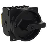 P3 Main switch, 80 A,Flush mounting, 3 pole, Form EA/SVB, Black, Door 
