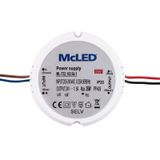 LED power supply 36W, DC24V/1.5A, IP20, plastic, for electrical installation box