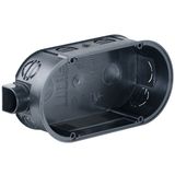 Flush-mounting two-gang junction box