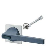 Handle 8UC7 with masking plate, handle dark gray/blue-green, basic masking plate