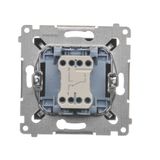 Key with the "vertical" pictogram for switches and electronic controllers, white