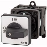 P1-25/IVS/N On-Off switch, P1, 25 A, service distribution board mounting, 3 pole + N, with black thumb grip and front plate