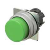 Pushbutton A22NZ Ã˜22, bezel brushed metal, PROJECTED, Alternate, CAP C A2270290A