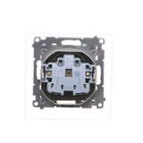 Two-pole switch, 10AX, cream white/electro white