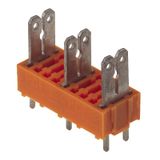 Printed circuit board terminals, 10.00 mm, Number of poles: 4, 180°, Solder pin length (l): 3.5 mm, tinned, blue, Flat-blade connection, Box