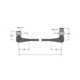 Food & Beverage Hygienic, TPE Extension Cable   WKH4.4-5-WSH4.4/TFG