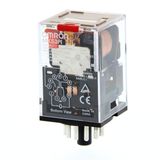 MKSN8455B Relay, plug-in, 11-pin, 3PDT, 10 A, mech indicator, test button, pin number coil 1 - 11, 24 VDC MKSN8455B