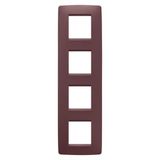 ONE INTERNATIONAL PLATE - IN PAINTED TECHNOPOLYMER - 2+2+2+2 MODULES VERTICAL - TUSCAN RED - CHORUSMART