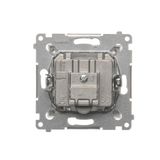 Single switch, (module), 16AX, Screw, Bronze matt, metalic