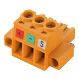 PCB plug-in connector, female plug, 5.00 mm, Number of poles: 3, 180°, Clamping yoke connection, Clamping range, max. : 4 mm², Box