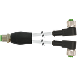 Y-Distributor M12 male / M12 female 90° A-cod. PUR 3x0.34 gy 2.5m