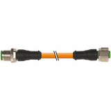 M12 male 0° / M12 female 0° A-cod. PUR 4x0.34 or 6.5m