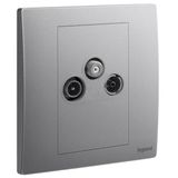 281157DS Mallia Senses 1 gang TV-R-SAT socket outlet