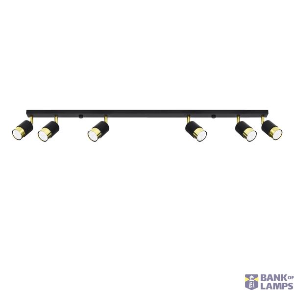 CEILING LAMP NERO 6 BLACK/GOLD GU10 6X40W IP20 image 2