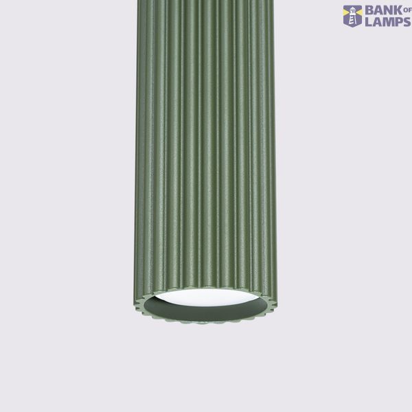 SINGLE HANGING LAMP ABOVE THE ISLAND TABLETOP, KARBON SERIES, OLIVE COLOUR image 9