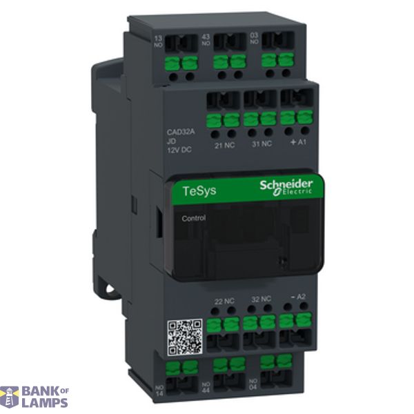 Relay Deca 3NO 2NC 3P 12V DC Snap-in image 2