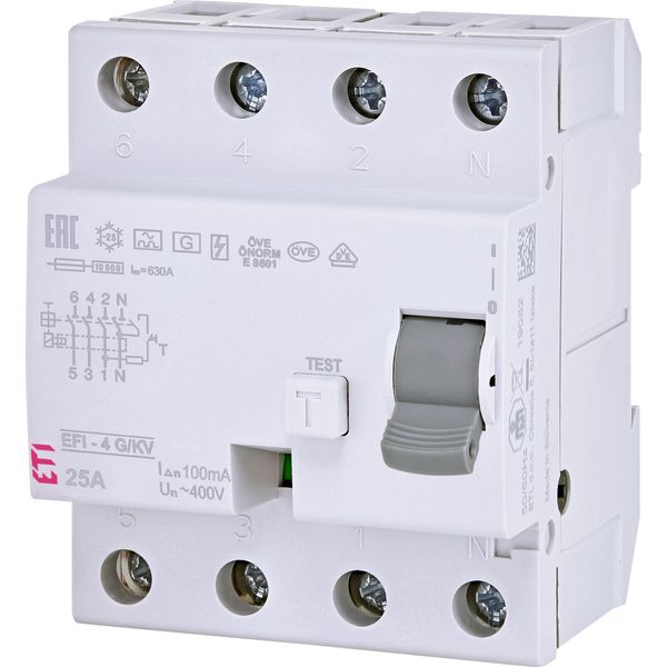 EFI-4 A G/KV 25/0.1 residual current circuit breaker image 1