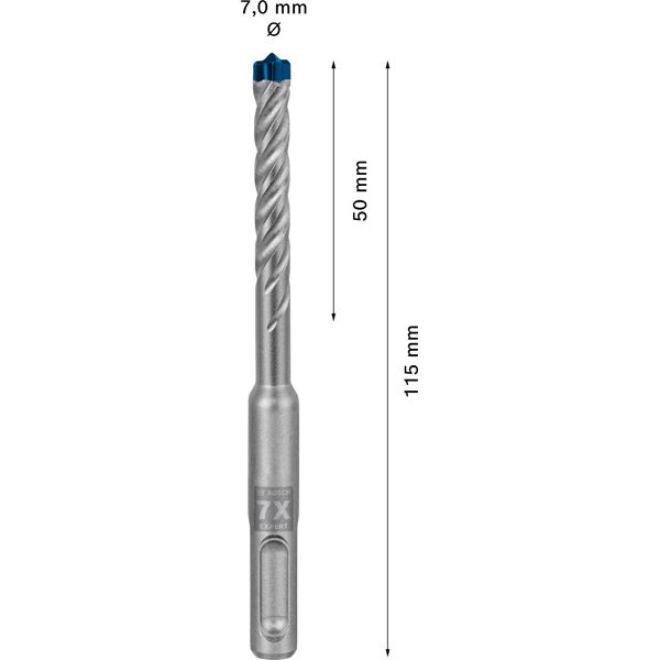 EXPERT SDS plus-7X Hammer Drill Bit 7 x 50 x 115 mm image 3