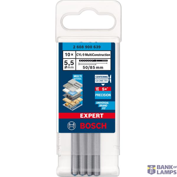 EXPERT CYL-9 MultiConstruction Drill Bit 5.5 x 50 x 85 mm, 10-pc image 2