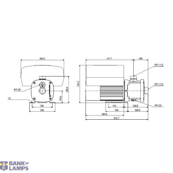 Horizontal multistage pump CME10-5 A-R-I-E-AQQE 3x380-500 50/60Hz image 3