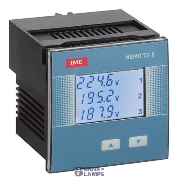 Nemo 72-b - Multifunction for LV application - Network: three-phase 4-wire unbalanced - Display: backlit LCD - Size: 72x72mm image 1