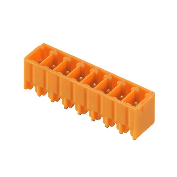 PCB plug-in connector, male header, closed side, THT solder connection, 3.81 mm, Number of poles: 20, 180°, Solder pin length (l): 3.2 mm, tinned, orange, Box image 3