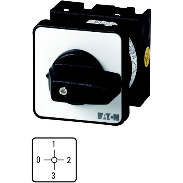T0-1-15110/E Series switches, T0, 20 A, flush mounting, 1 contact unit(s), Contacts: 2, 90 °, maintained, With 0 (Off) position, 0-1-2-3, Design number 15110 image 2