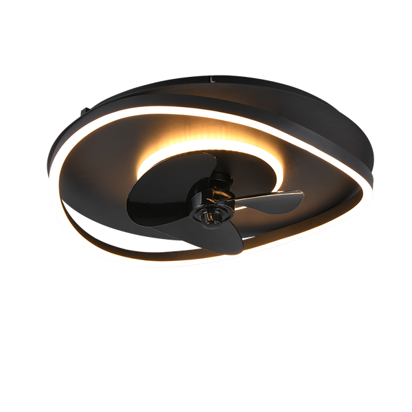 Sortland LED ceiling fan matt black image 1