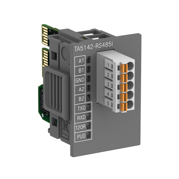 TA5142-RS485I: AC500-eCo Serial adapter option board. RS485 isolated. Spring terminals included image 1