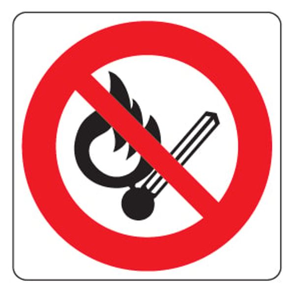 Square prohibition signs - Side: 125 mm image 1