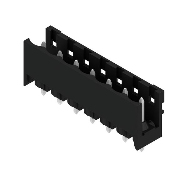 PCB plug-in connector, male header, open side, THT/THR solder connection, 5.08 mm, Number of poles: 7, 180°, Solder pin length (l): 3.2 mm, tinned, black, Box image 6