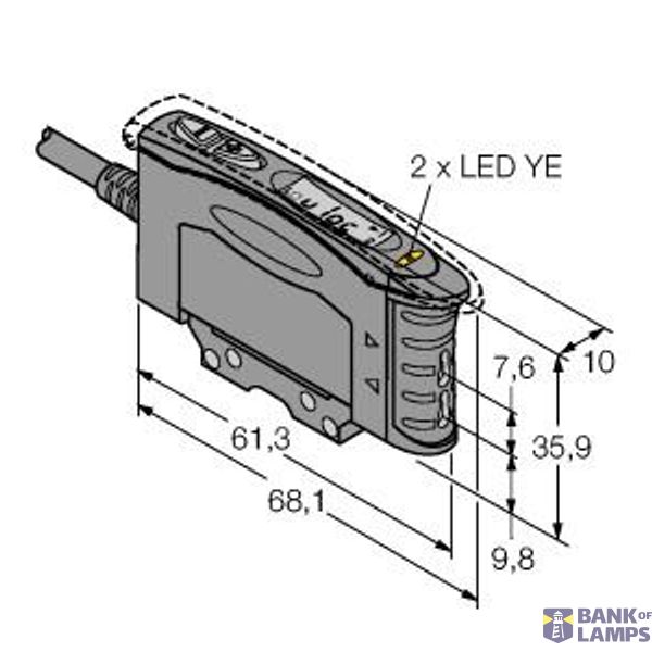 Photoelectric Sensor Photoelectric Sensor for Plastic Fibers   D10UNFP W/30 image 1